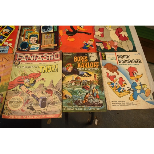 196 - Comics: A collection of comics and similar articles to include A Present from Uncle Mackitie, Walt D... 