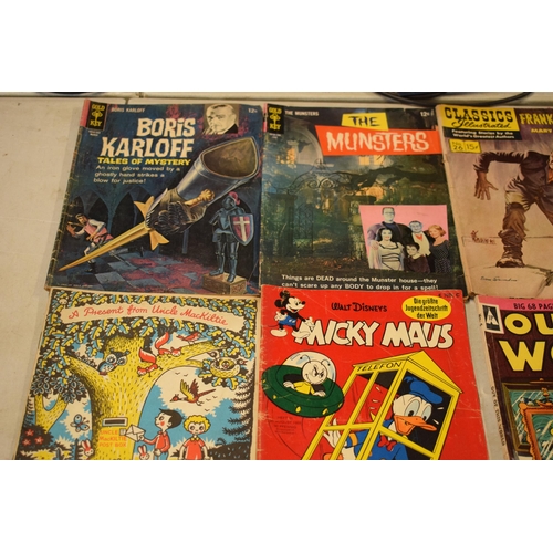 196 - Comics: A collection of comics and similar articles to include A Present from Uncle Mackitie, Walt D... 