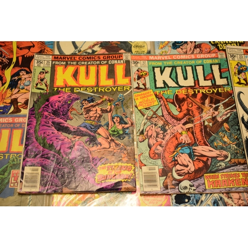 197A - 1970s Marvel Comics Group Kull the Destroyer: to include issues dated 22 Aug, 21 June, 24 Dec, 23 Oc... 