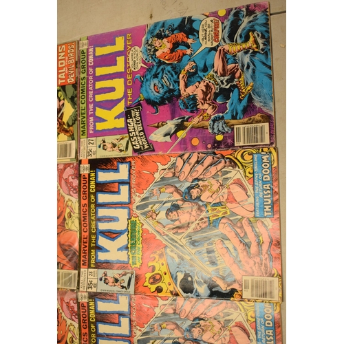 197A - 1970s Marvel Comics Group Kull the Destroyer: to include issues dated 22 Aug, 21 June, 24 Dec, 23 Oc... 