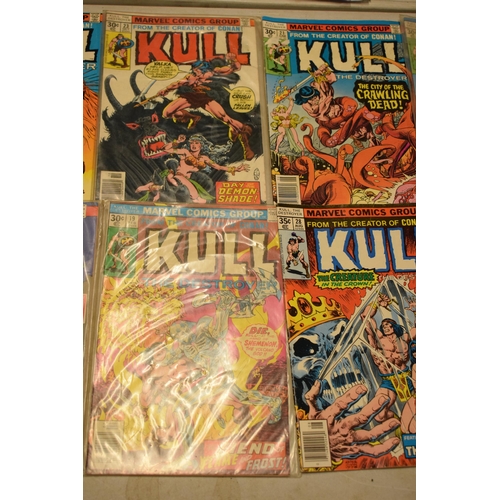 197A - 1970s Marvel Comics Group Kull the Destroyer: to include issues dated 22 Aug, 21 June, 24 Dec, 23 Oc... 