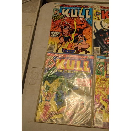 197A - 1970s Marvel Comics Group Kull the Destroyer: to include issues dated 22 Aug, 21 June, 24 Dec, 23 Oc... 