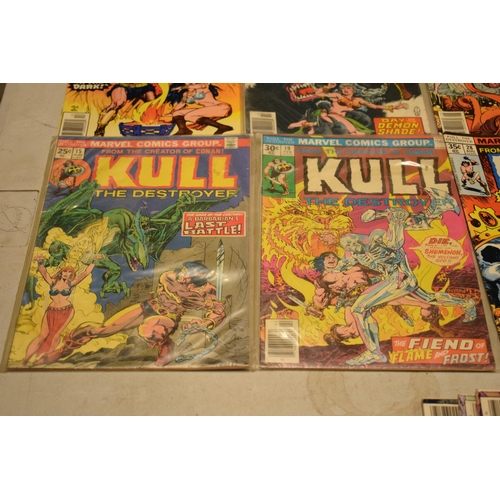 197A - 1970s Marvel Comics Group Kull the Destroyer: to include issues dated 22 Aug, 21 June, 24 Dec, 23 Oc... 