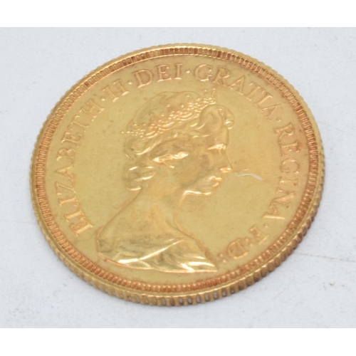 232 - Queen Elizabeth II 22ct gold full sovereign 1981.