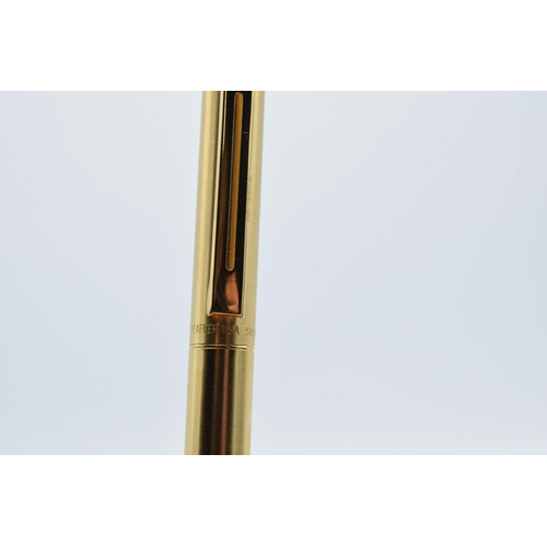 241B - Sheaffer gold plated ball point pen.