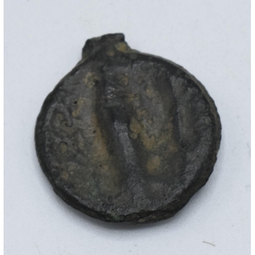 241F - Celtic Britain Potin Thurrock type, tin / copper. Approx 18mm at widest point.