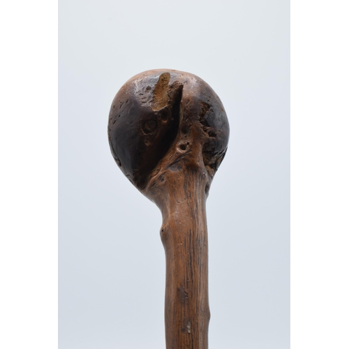 252 - A late 19th century shillelagh / knob stick, 79cm long.