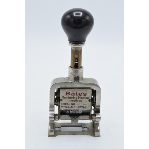 261 - Bates Patented Numbering Machine, style E with 5 wheels, made in the USA.