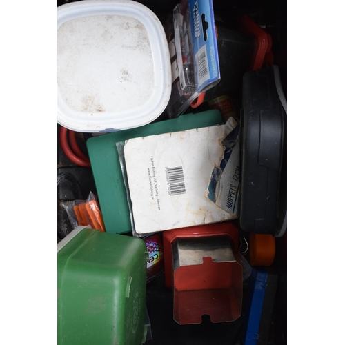 269A - Plastic Shakespeare fishing tackle box and contents.