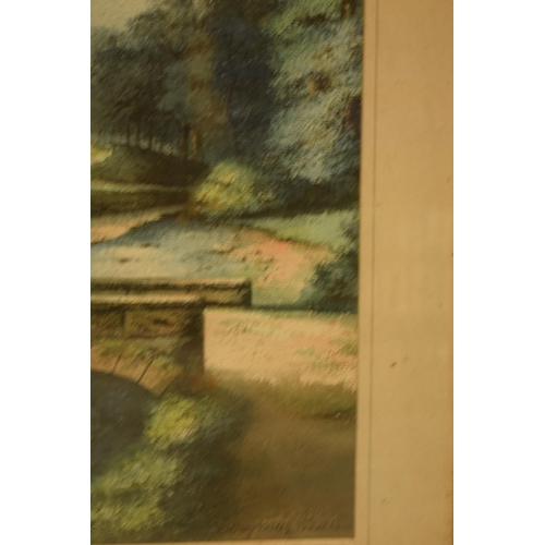 274 - Local Interest: a pair of framed watercolours by E J B Evans of Spring Valley Trentham together with... 