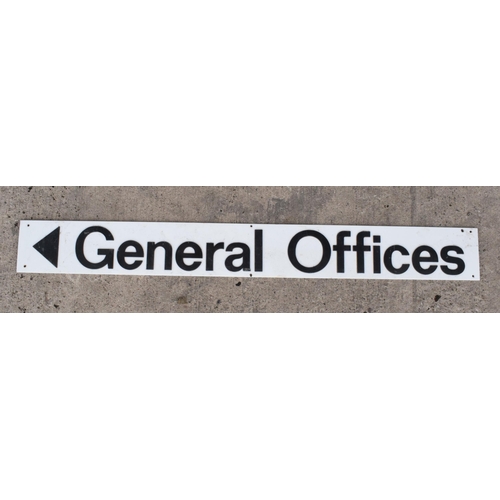 338 - 'General Offices' sign, 111cm wide.