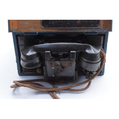 347 - A British Military World War Two Era Field Telephone Set In Original Fitted Box.