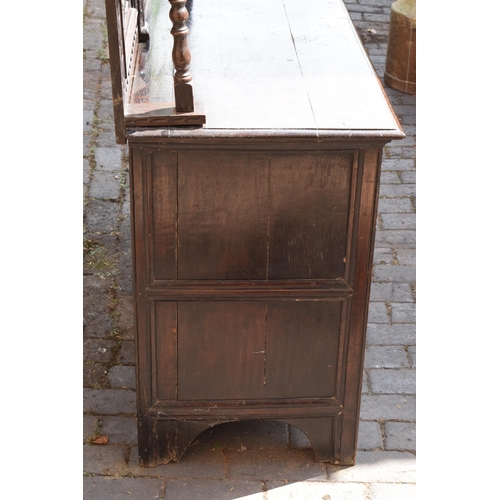 391 - 19th century dresser with carved decoration in a Jacobean manner, probably European. 120 x 56 x 202c... 