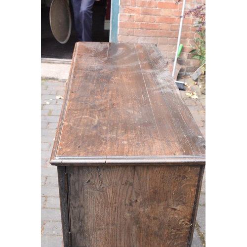 392 - 18th century and later dresser base / cupboard.  48cm deep, 122cm wide and 98cm tall.