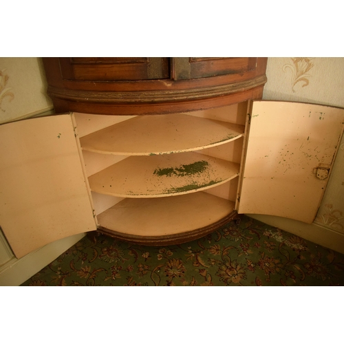 399 - 19th century freestanding double corner cupboard