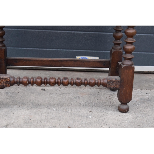 400 - A 19th century oak side hall table with single freize drawer, 80 x 41 x 75cm tall.