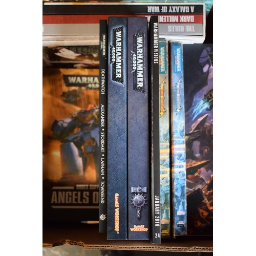 421 - A collection of mainly Warhammer books to include Warhammer Visions, Curse of the Wulfen, Warhammer ... 