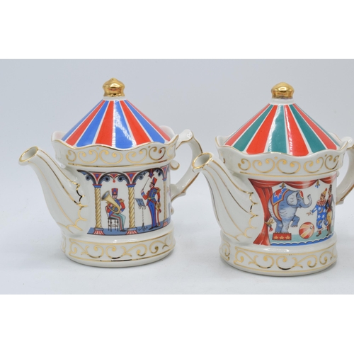 54 - A trio of Sadler teapots to include Band Stand, Circus and Carousel (3).