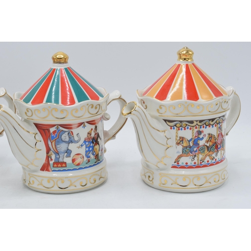 54 - A trio of Sadler teapots to include Band Stand, Circus and Carousel (3).