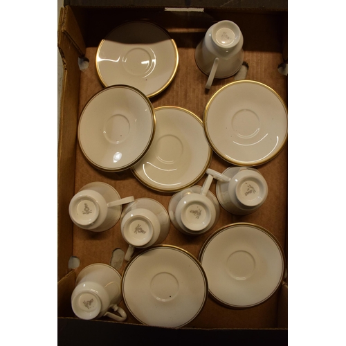 70 - 6 x Royal Doulton cups and saucers in the Gold Concord design H5049 (12) (mostly seconds).