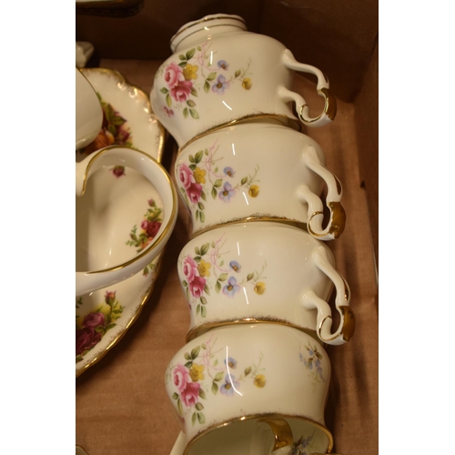 73 - A good collection of tea ware to include Royal Albert Old Country Roses cake plate and milk jug, Lad... 