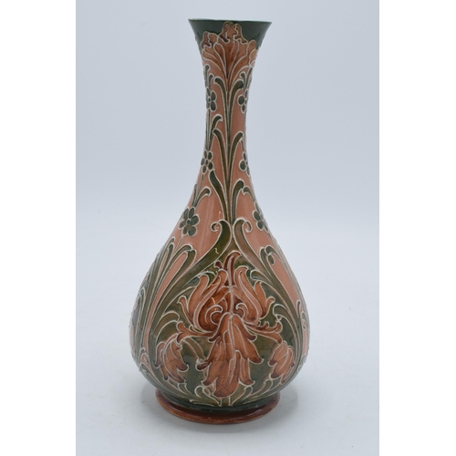 98 - William Moorcroft for James Macintyre & Co Florian low-shouldered vase with salmon and green decorat... 