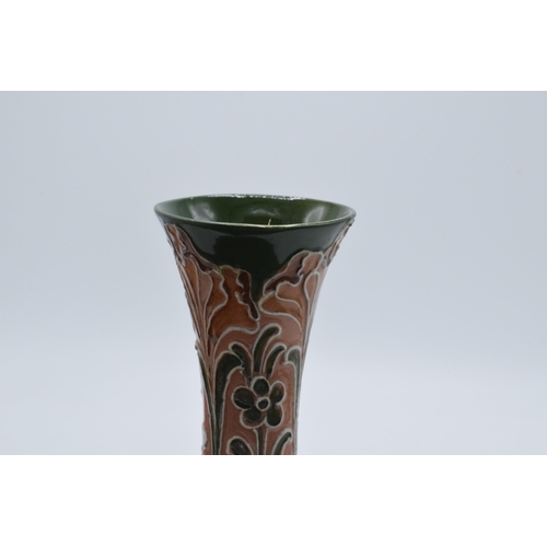 98 - William Moorcroft for James Macintyre & Co Florian low-shouldered vase with salmon and green decorat... 