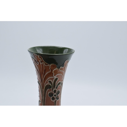 98 - William Moorcroft for James Macintyre & Co Florian low-shouldered vase with salmon and green decorat... 