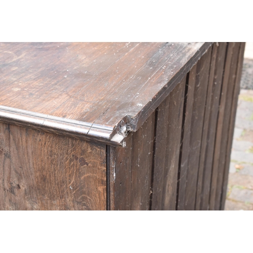 255 - 18th century and later dresser base / cupboard.  48cm deep, 122cm wide and 98cm tall.