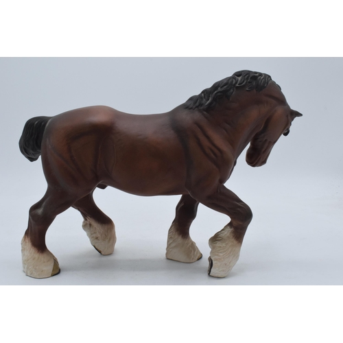 124 - Beswick Action Shire horse 2578 matte brown.