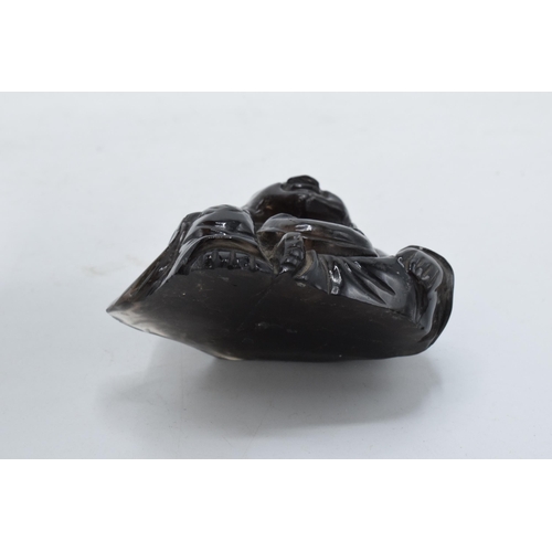 194 - Chinese obsidian buddha figure, 7cm wide.