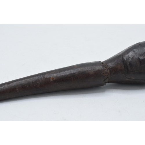 197 - Primitive hardwood carved figural fid, believed to be of Indonesian origin, 19cm long.