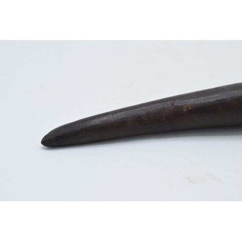 197 - Primitive hardwood carved figural fid, believed to be of Indonesian origin, 19cm long.