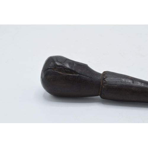 197 - Primitive hardwood carved figural fid, believed to be of Indonesian origin, 19cm long.