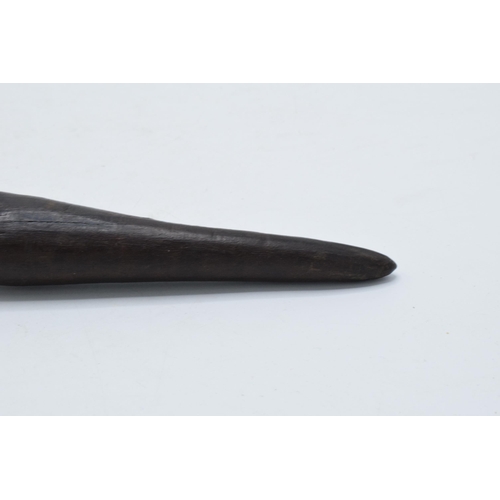 197 - Primitive hardwood carved figural fid, believed to be of Indonesian origin, 19cm long.