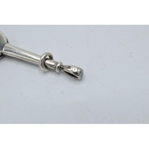 298 - Silver 925 napkin clip pendant, 4.5cm long.