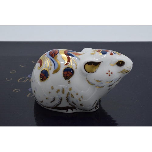 31 - Royal Crown Derby paperweight, Collectors Guild Exclusive Bank Vole, with gold stopper and red print... 