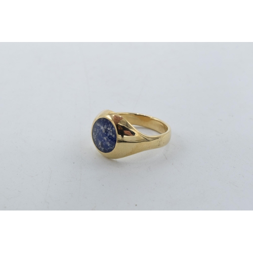 438 - 9ct gold ashes ring, 6.1 grams, UK size P.