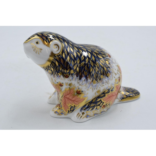 53 - Boxed Royal Crown Derby paperweight, Riverbank Beaver, number 2,674 of a limited edition of 5,000, r... 