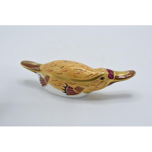 63 - Boxed Royal Crown Derby paperweight, from the Australian Collection, Duckbilled Platypus, a signatur... 