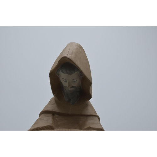 89 - Lladro Franciscan Monk 2060 matte brown.