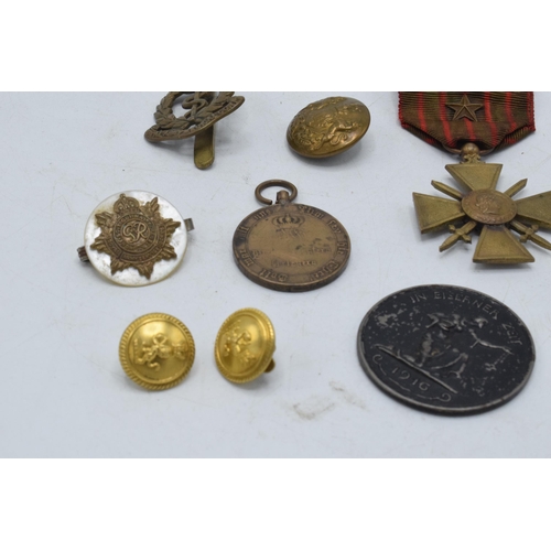 223 - A collection of German and English military badges and medallions etc (Small Qty).