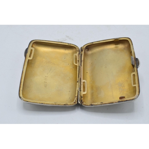 321 - Silver cigarette case, Birmingham 1912. 53.1 grams.