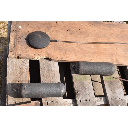 235A - Restoration Project / Spares and Repairs: An early 19th century oak and mahogany crossbanded longcas... 