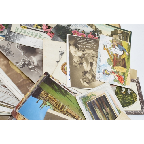 305 - A mixed collection of postcards to date from late 19th century with later examples too featuring a m... 