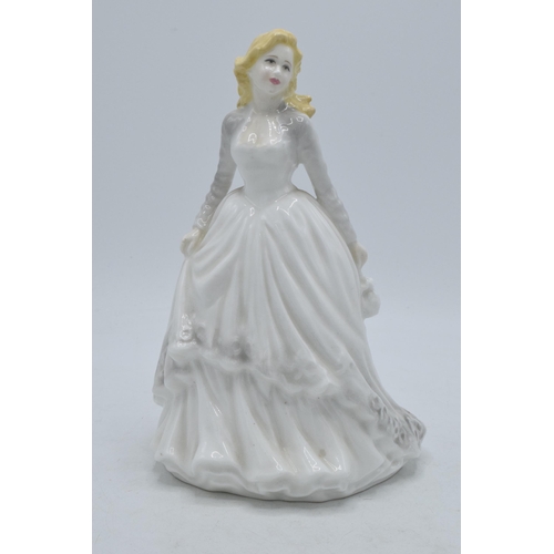 139 - Royal Doulton lady figure in a frilly dress with grey tones, potential prototype lady figure, 21cm t... 