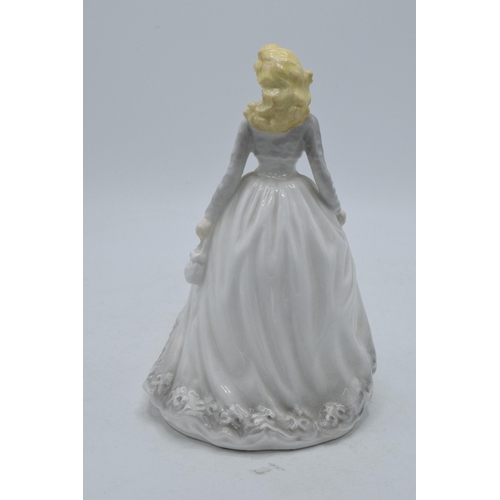 139 - Royal Doulton lady figure in a frilly dress with grey tones, potential prototype lady figure, 21cm t... 