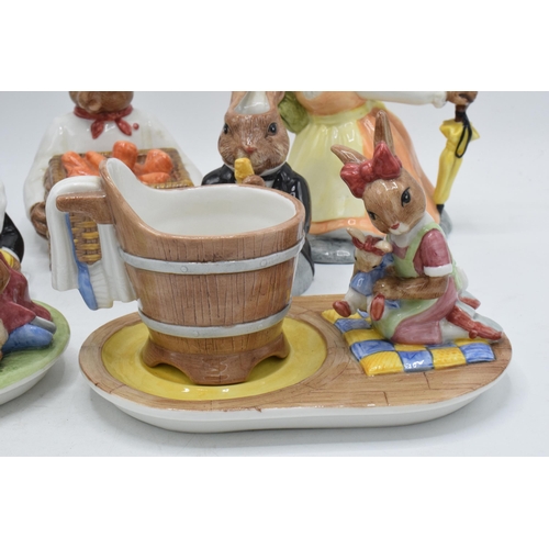 167 - A collection Royal Doulton Bunnykins character figural teasets including Country Manor Lord of the M... 