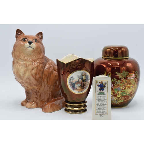 168 - A collection of pottery to include Beswick (Royal Doulton) Persian cat, Carlton Ware Rouge Royale it... 