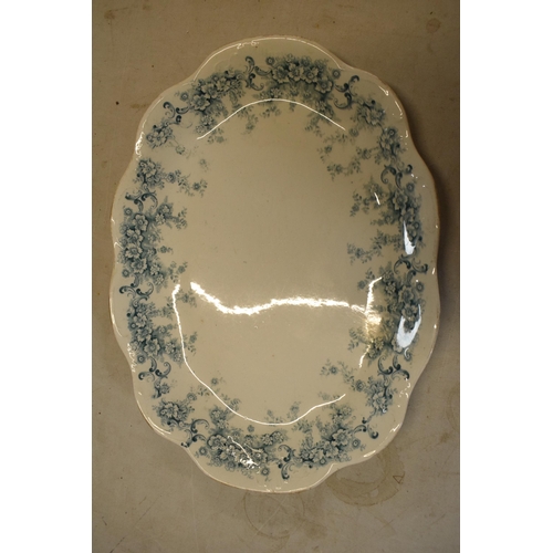 23 - A collection of 19th and 20th century oval meat plates to include Wedgwood Imperial Porcelain, Furni... 